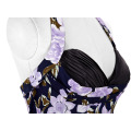 Belle Poque Kleid 50er Wiggle Bleistift Kleid Halter Baumwolle Floral Print Pinup BP000021-5